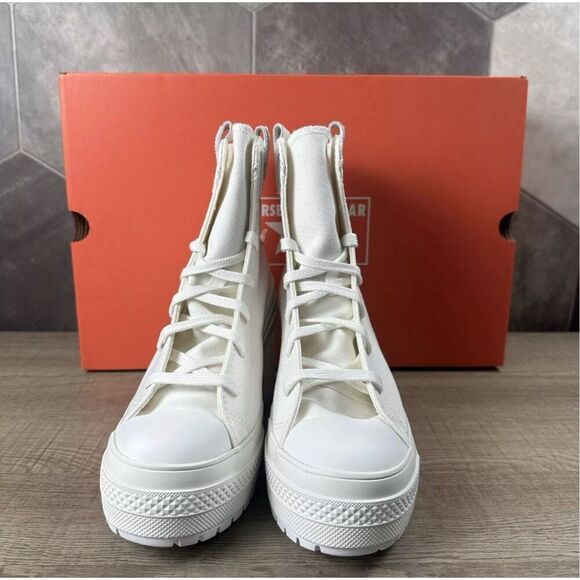 Converse Chuck 70 De Luxe Heel Western Hi Platform A10335C VIN White Women 9 NWB - Picture 7 of 10